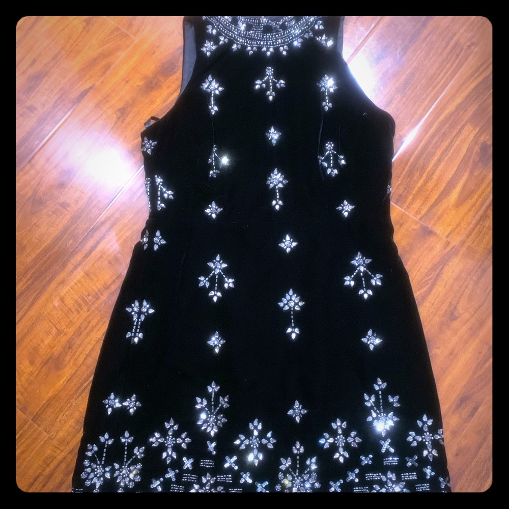 Black and shiny women dress